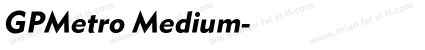 GPMetro Medium字体转换